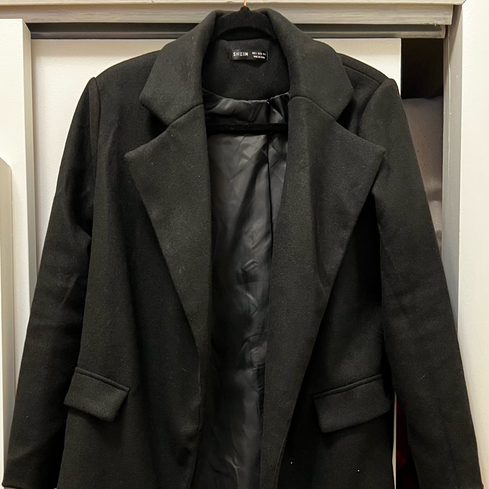 Classic black trench.